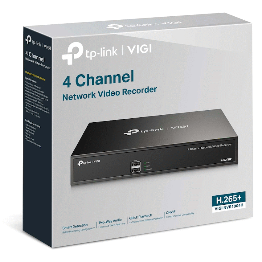 GUNMANSA TP-Link VIGI NVR1004H 4 Channel Network Video Recorder