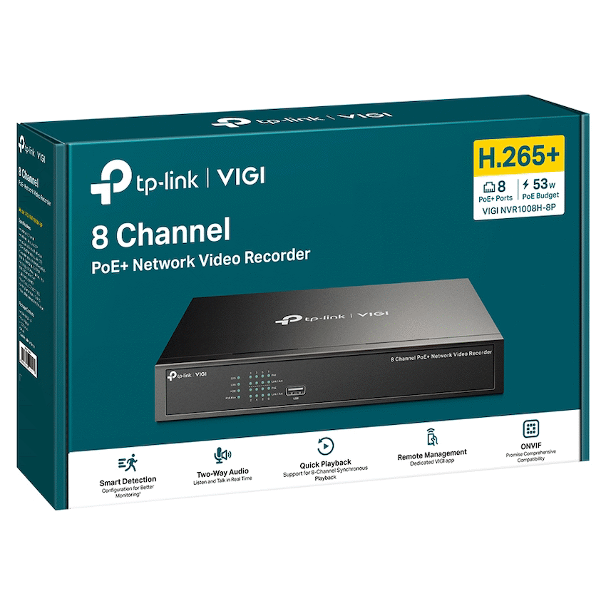 GUNMANSA TP-Link VIGI NVR1008H-8P VIGI 8 Channel Network Video Recorder