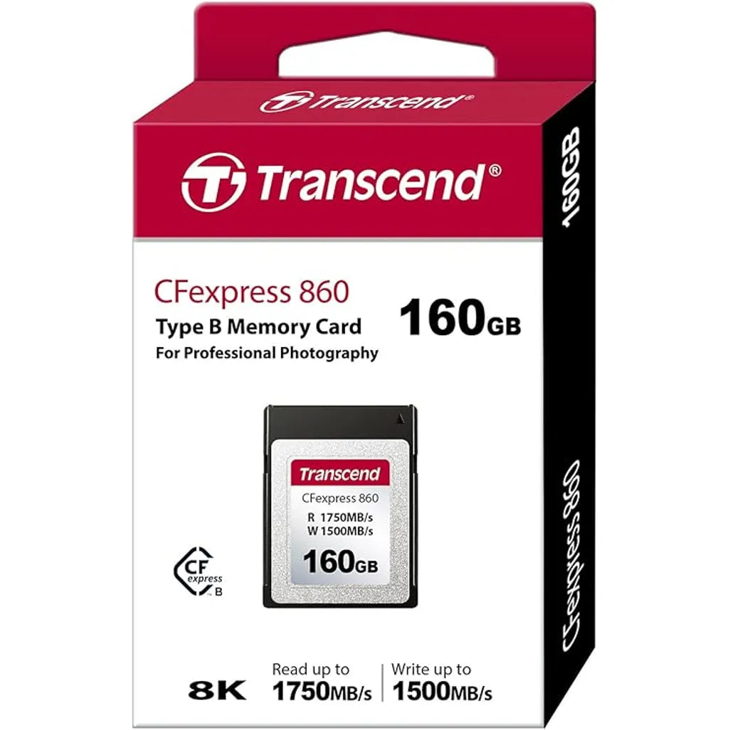 GUNMANSA TRANSCEND 160GB CFE860 CF EXPRESS TYPE B CARD READ/WRITE up to 1750/1500 MB/s