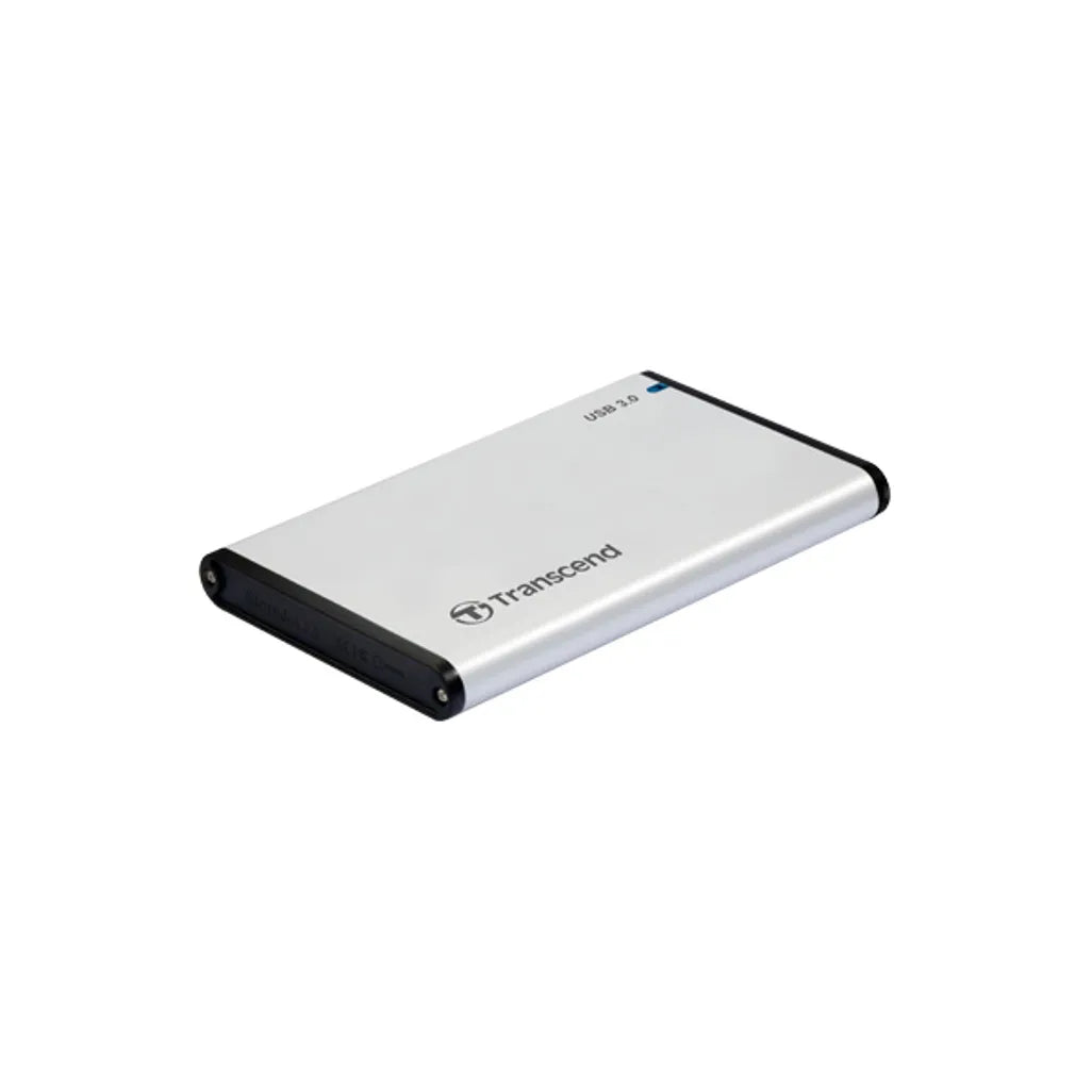 GUNMANSA Transcend 2.5” SSD/HDD Enclosure, HDD/SSD enclosure, 2.5", Serial ATA III, 6 Gbit/s, USB connectivity, Silver