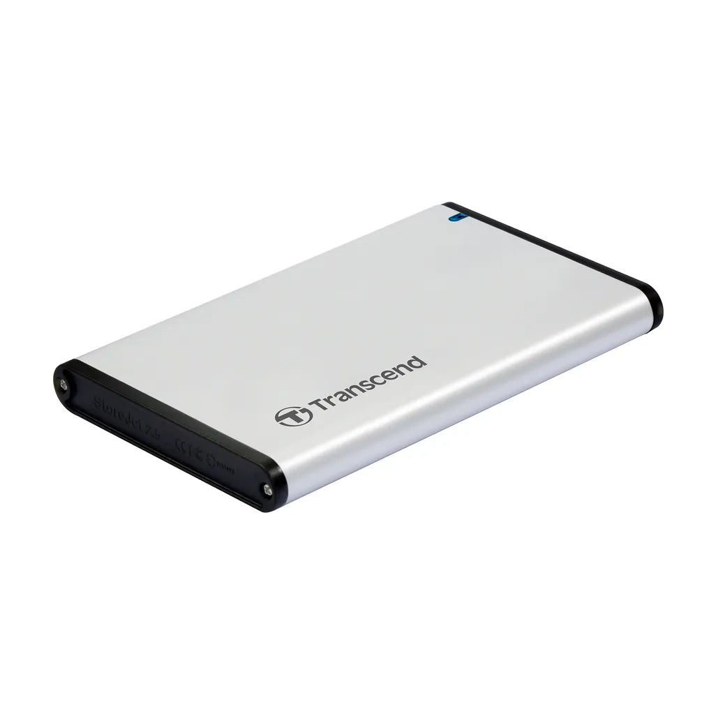 GUNMANSA Transcend 2.5” SSD/HDD Enclosure, HDD/SSD enclosure, 2.5", Serial ATA III, 6 Gbit/s, USB connectivity, Silver
