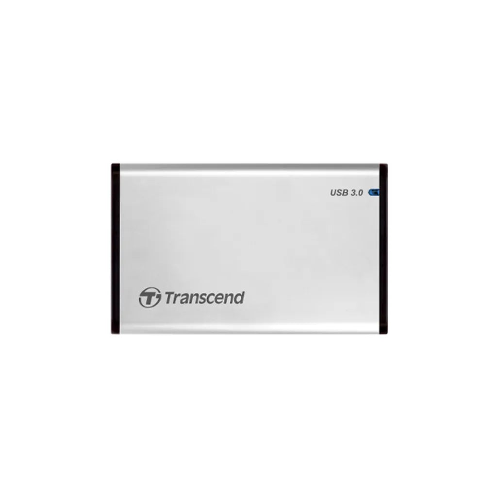 GUNMANSA Transcend 2.5” SSD/HDD Enclosure, HDD/SSD enclosure, 2.5", Serial ATA III, 6 Gbit/s, USB connectivity, Silver