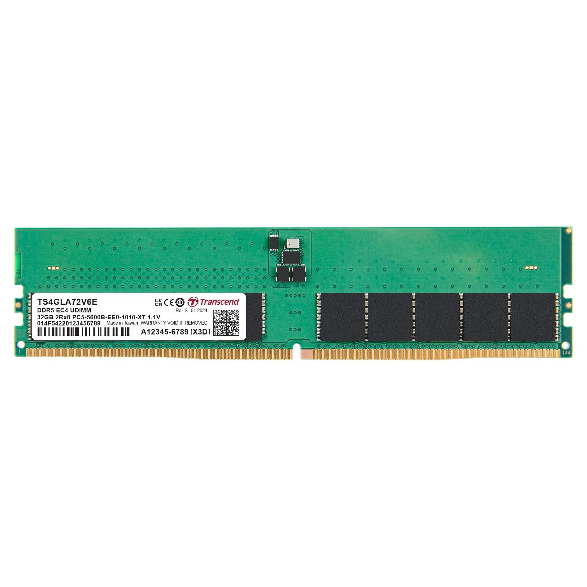 GUNMANSA TRANSCEND 32GB DDR5-5600 ECC DIMM 2Rx8 2Gx8 CL46 1.1V