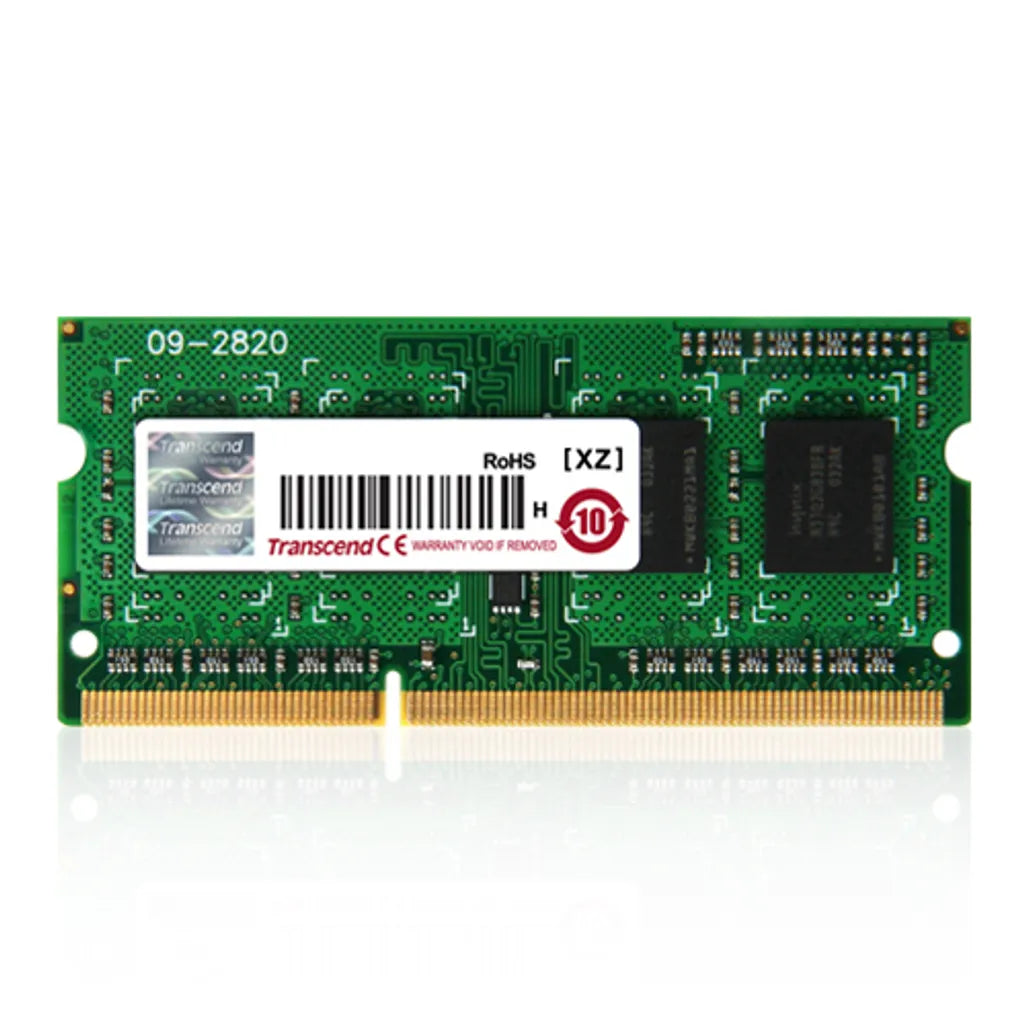 GUNMANSA Transcend DDR3-1600 SO-DIMM 4GB, 4 GB, 1 x 4 GB, DDR3, 1600 MHz, 204-pin SO-DIMM, Green