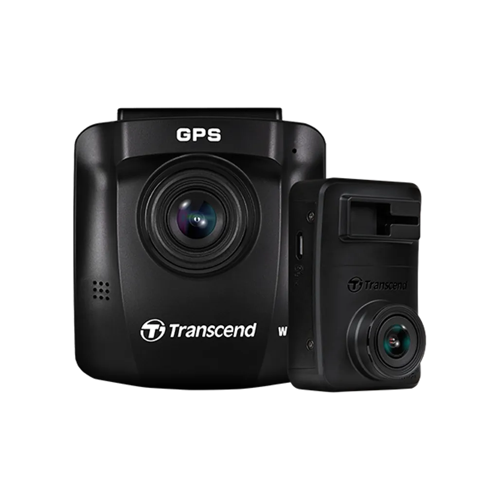 GUNMANSA Transcend DP620 Front & Rear dual Dashcam with 2 x 64GB high endurance MicroSD Cards