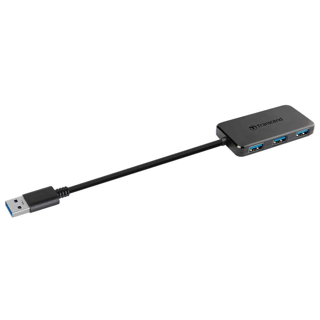 GUNMANSA Transcend HUB2, USB 3.2 Gen 1 (3.1 Gen 1) Type-A, Black, CE/FCC/BSMI/KC/RCM/EAC, USB, 5 V, 0.9 A