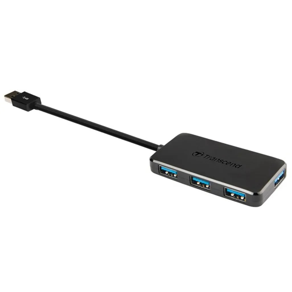 GUNMANSA Transcend HUB2, USB 3.2 Gen 1 (3.1 Gen 1) Type-A, Black, CE/FCC/BSMI/KC/RCM/EAC, USB, 5 V, 0.9 A