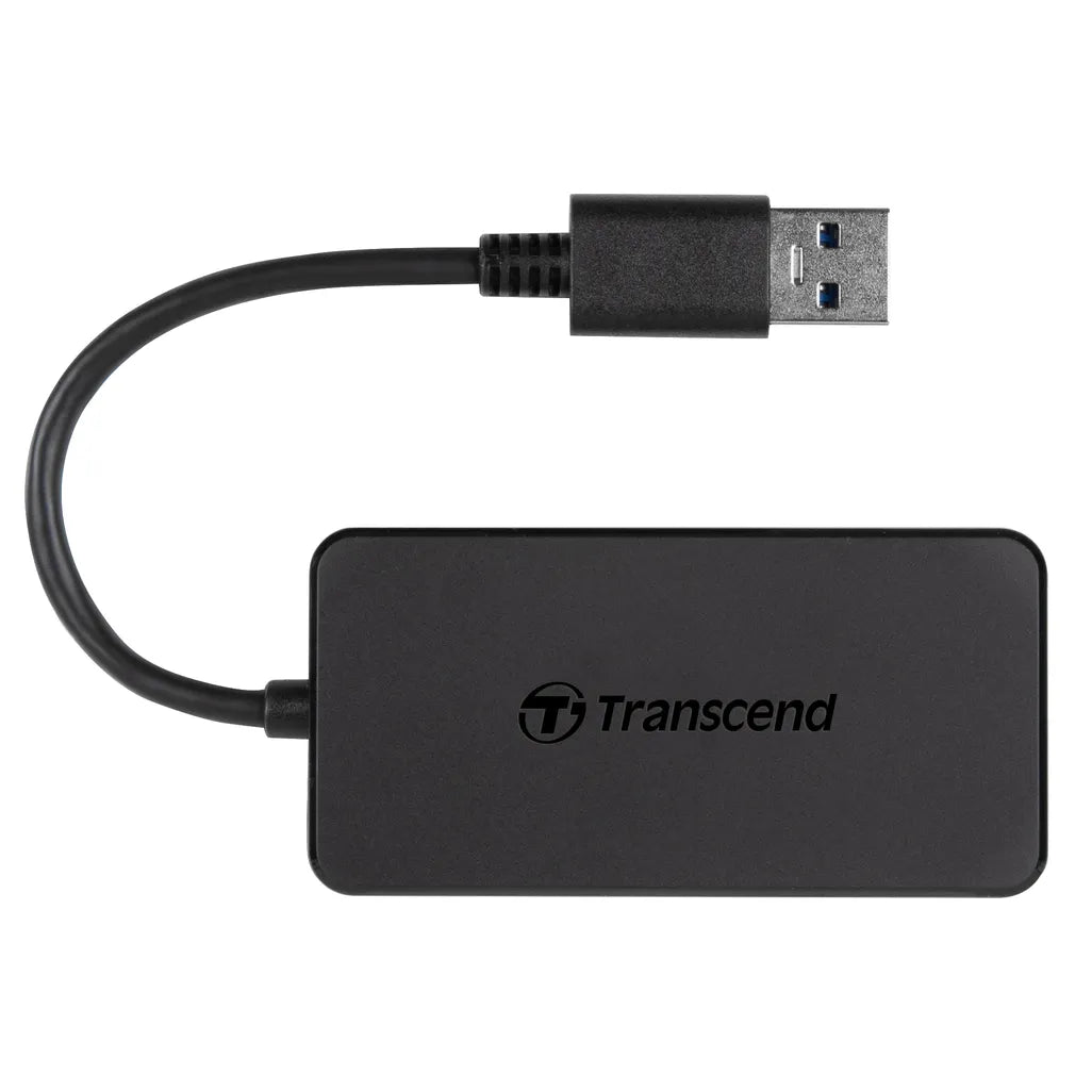 GUNMANSA Transcend HUB2, USB 3.2 Gen 1 (3.1 Gen 1) Type-A, Black, CE/FCC/BSMI/KC/RCM/EAC, USB, 5 V, 0.9 A