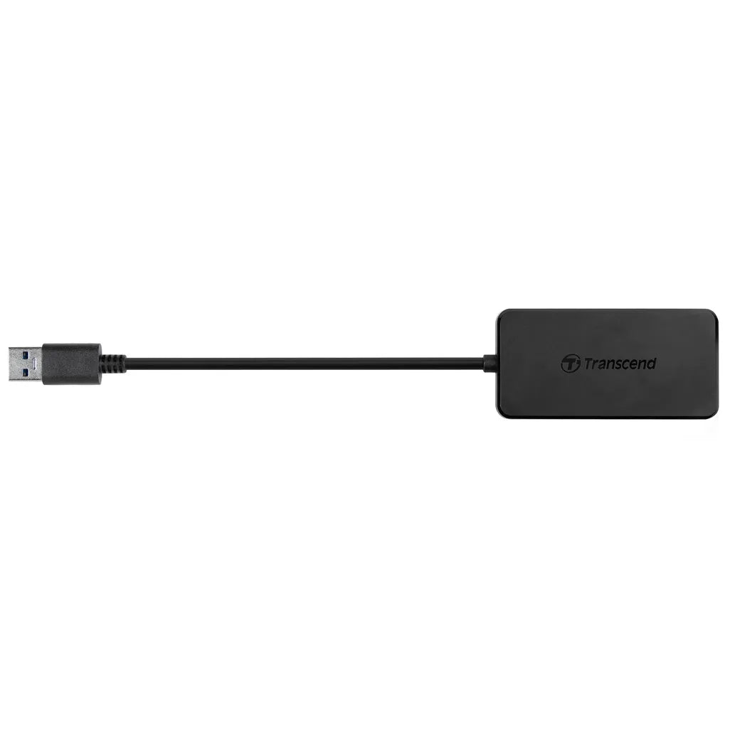GUNMANSA Transcend HUB2, USB 3.2 Gen 1 (3.1 Gen 1) Type-A, Black, CE/FCC/BSMI/KC/RCM/EAC, USB, 5 V, 0.9 A