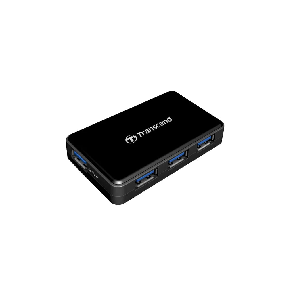 GUNMANSA Transcend HUB3, USB 3.2 Gen 1 (3.1 Gen 1) Type-A, Black, CE/FCC/BSMI/KC/RCM/EAC, 5 - 12 V