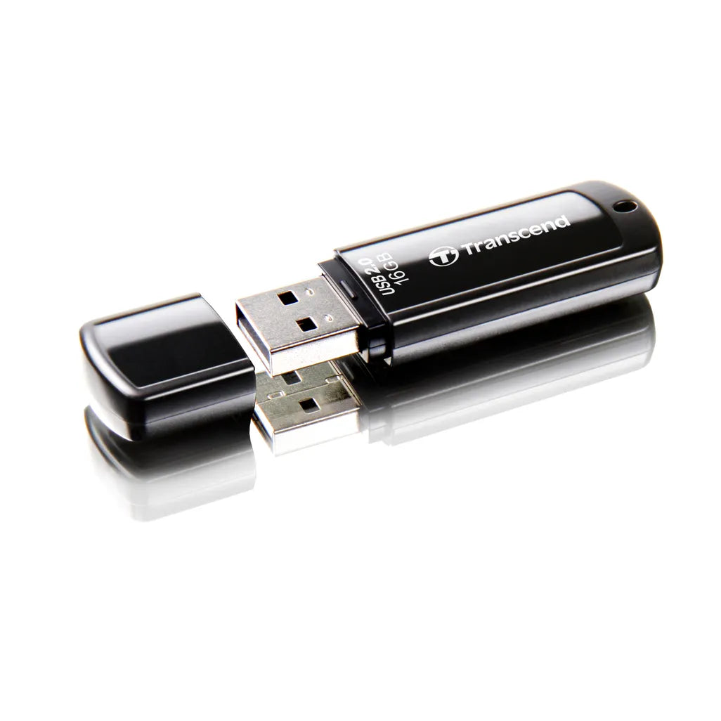 GUNMANSA Transcend JetFlash 350 16GB, 16 GB, USB Type-A, 2.0, Cap, 8.5 g, Black