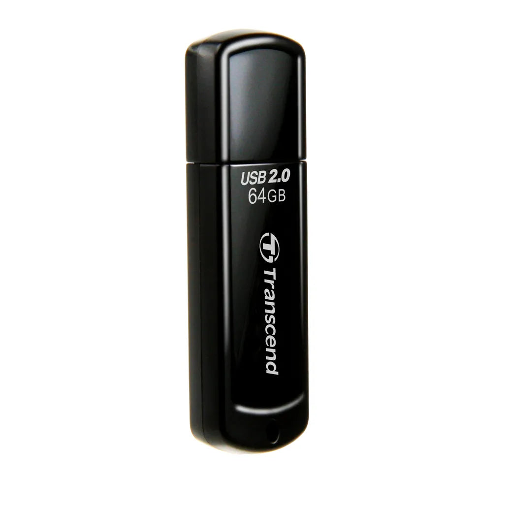 GUNMANSA Transcend JetFlash 350 64GB, 64 GB, USB Type-A, 2.0, Cap, 8.5 g, Black