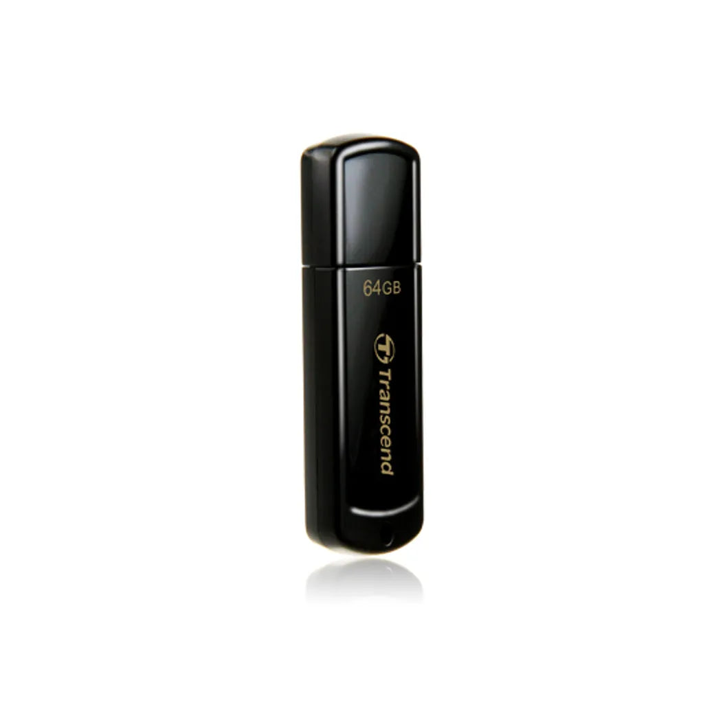 GUNMANSA Transcend JetFlash 350 64GB, 64 GB, USB Type-A, 2.0, Cap, 8.5 g, Black