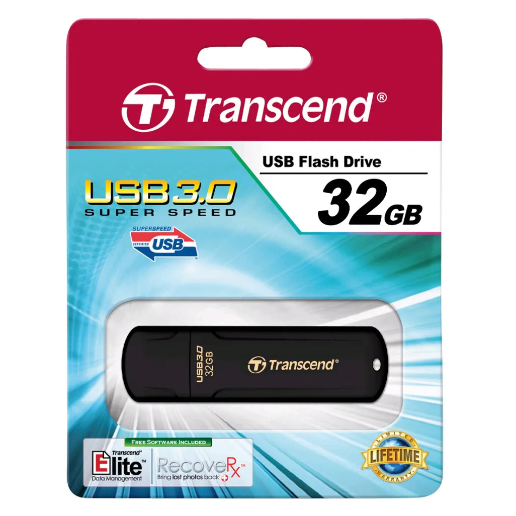 GUNMANSA Transcend JetFlash elite JetFlash 700 32GB, 32 GB, USB Type-A, 3.2 Gen 1 (3.1 Gen 1), Cap, 8.5 g, Black