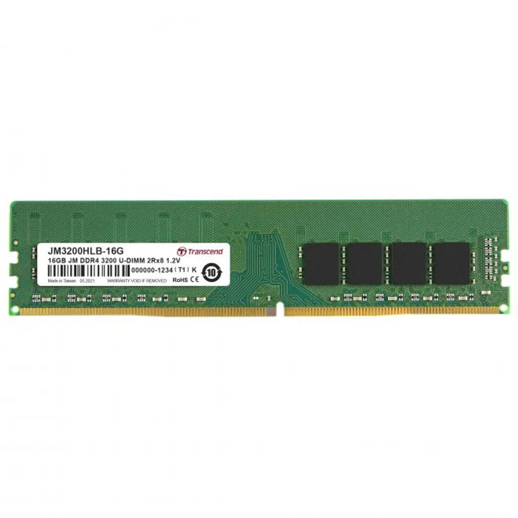 GUNMANSA Transcend JM3200HLB-16G, 16 GB, 2 x 8 GB, DDR4, 3200 MHz, 288-pin DIMM