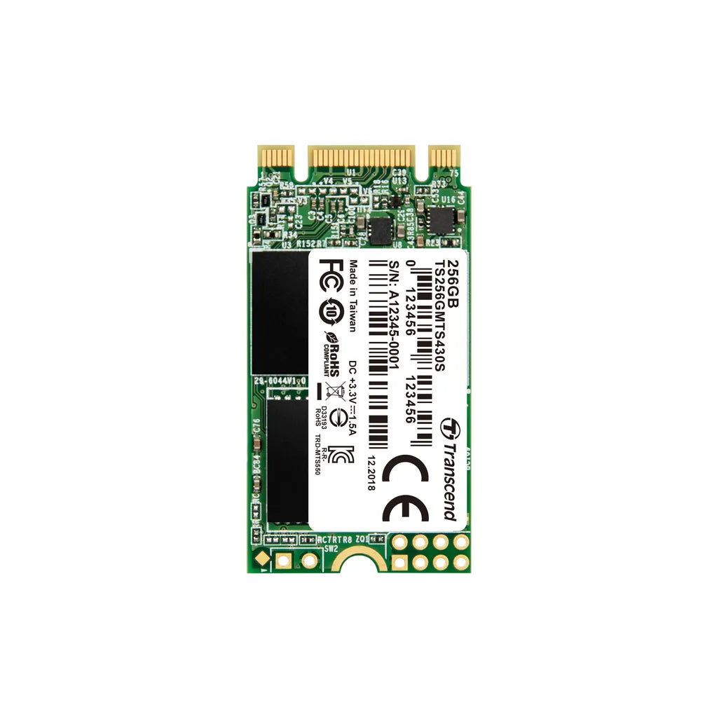 GUNMANSA Transcend M.2 SSD 430S 256GB, 256 GB, M.2, 530 MB/s, 6 Gbit/s
