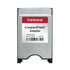 GUNMANSA Transcend PCMCIA CompactFlash Adapter, CF, Silver, CompactFlash (Type I), CE/FCC/BSMI/RCM, 54 mm, 5 mm