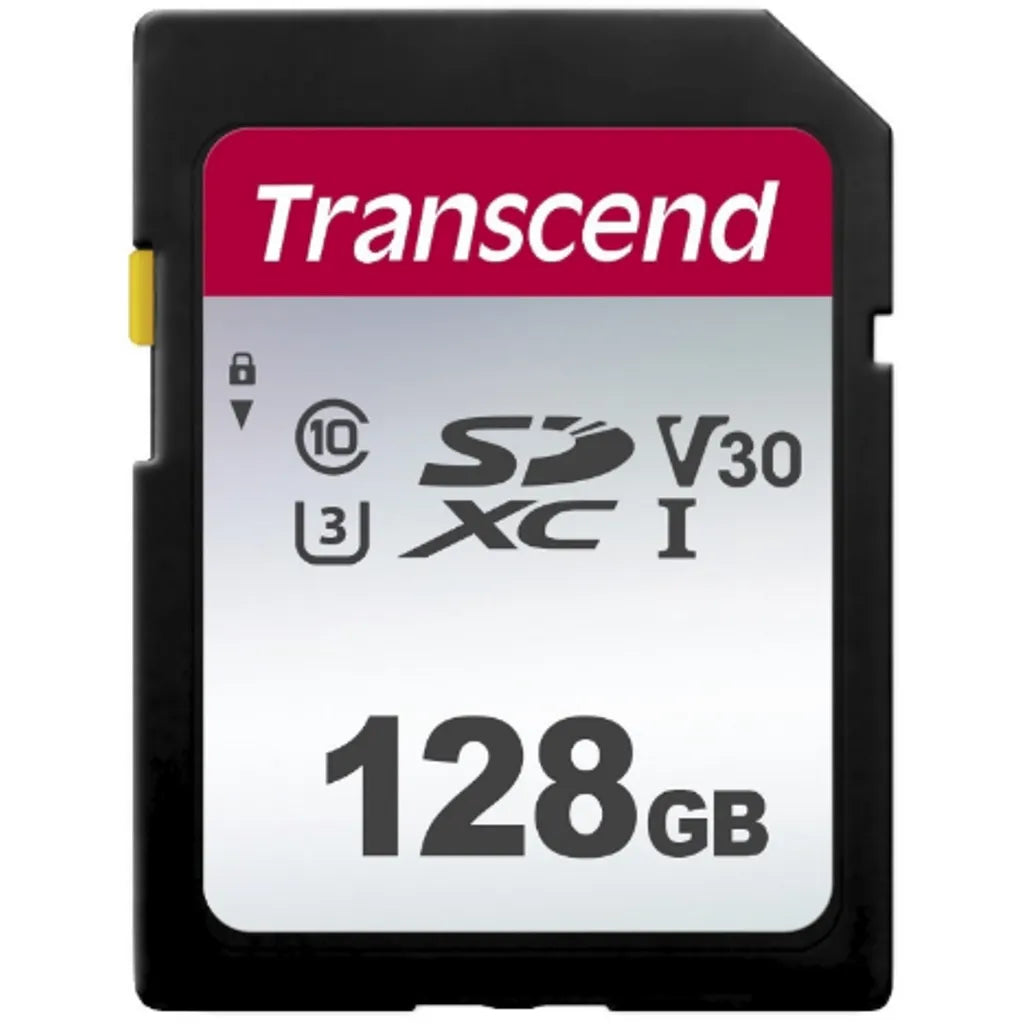 GUNMANSA Transcend SD Card SDXC 300S 128GB, 128 GB, SDXC, Class 10, NAND, 95 MB/s, 40 MB/s