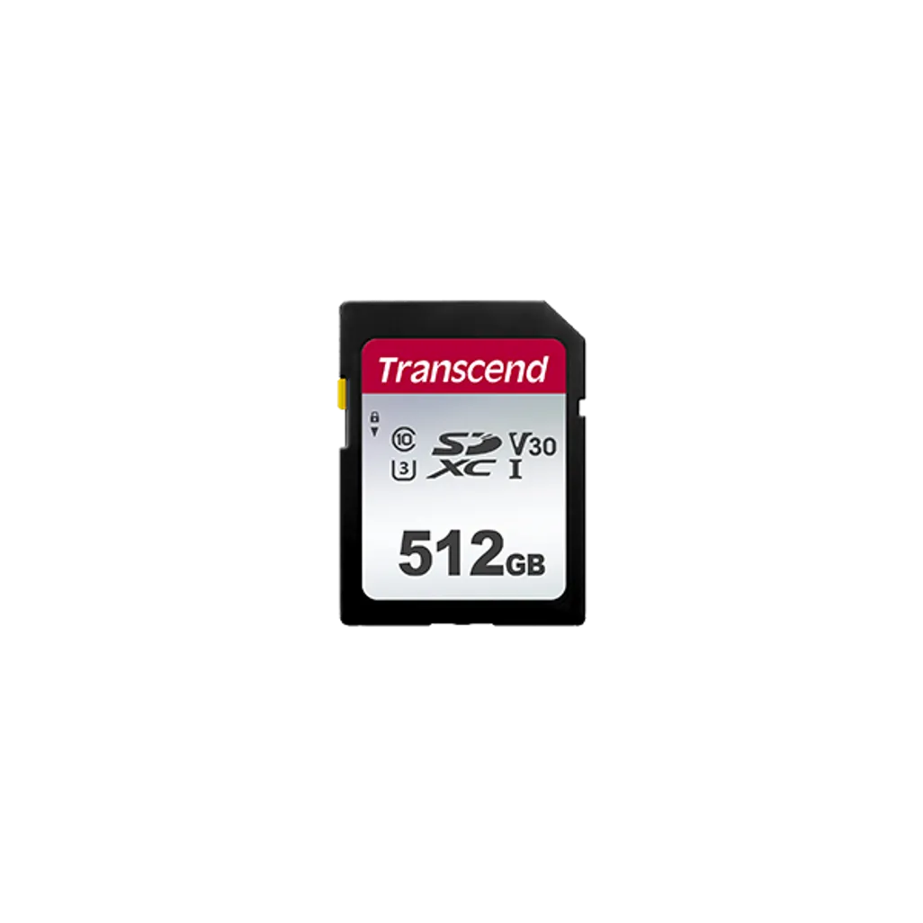 GUNMANSA Transcend SD Card SDXC 300S 512GB, 512 GB, SDXC, Class 10, NAND, 95 MB/s, 40 MB/s