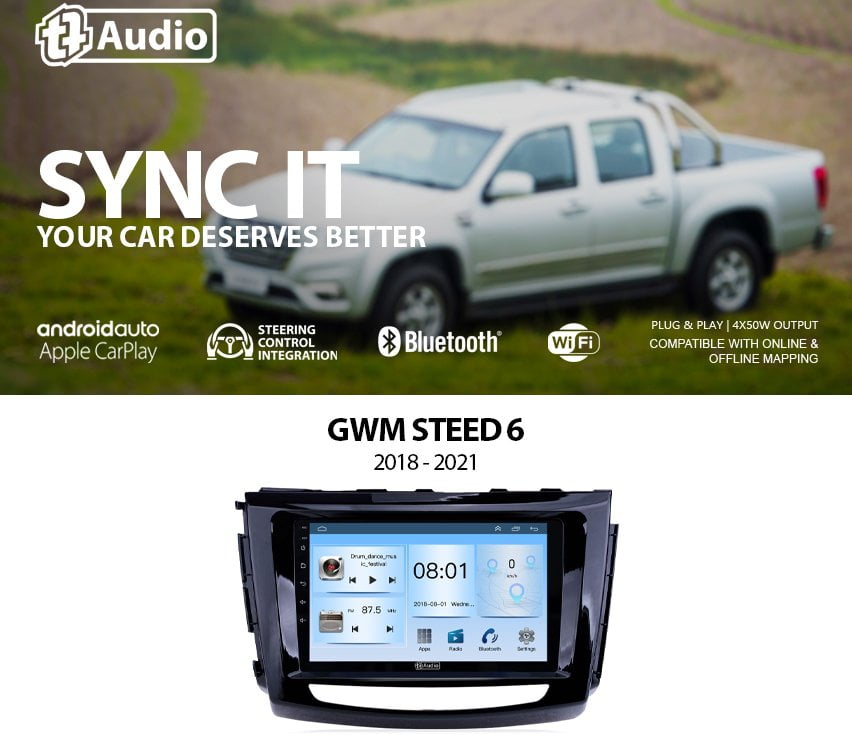 GUNMANSA TT Audio 9″ replacement radio FOR GWM STEED 6 (ECO)
