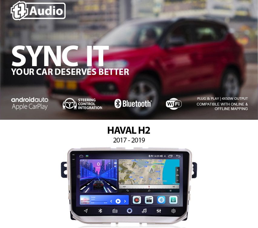 GUNMANSA TT Audio 9″ replacement radio for HAVAL Great Wall H2 2017 – 2019 (2K Screen)