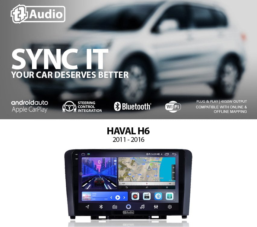 GUNMANSA TT Audio 9″ replacement radio for HAVAL Great Wall H6 2011 – 2016 (2K SCREEN)