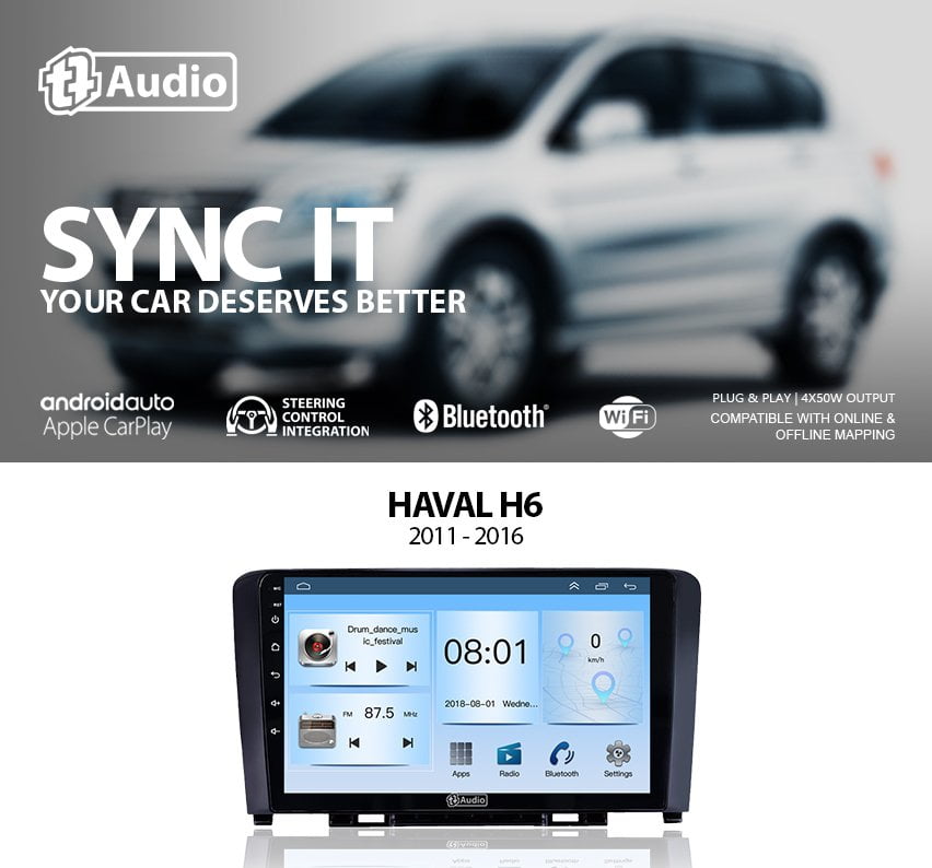GUNMANSA TT Audio 9″ replacement radio for HAVAL Great Wall H6 2011 – 2016 (ECO)