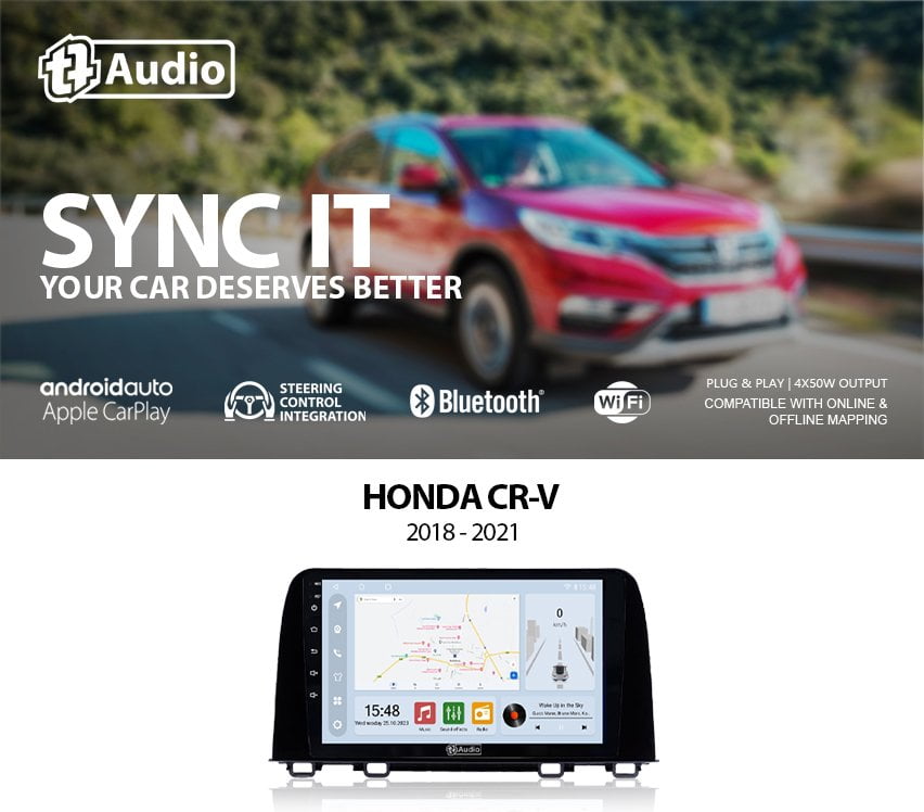 GUNMANSA TT Audio 9″ replacement radio for HONDA CRV 2018 – 2021 (CLASS D)