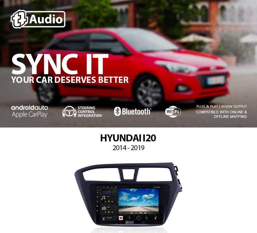 GUNMANSA TT Audio 9″ Replacement Radio For Hyundai i10 2013-2016 (ECO)