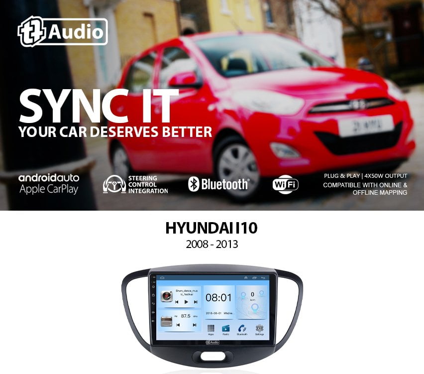 GUNMANSA TT Audio 9″ replacement radio for HYUNDAI I10 Grand i10 2020 – 2024 (ECO)