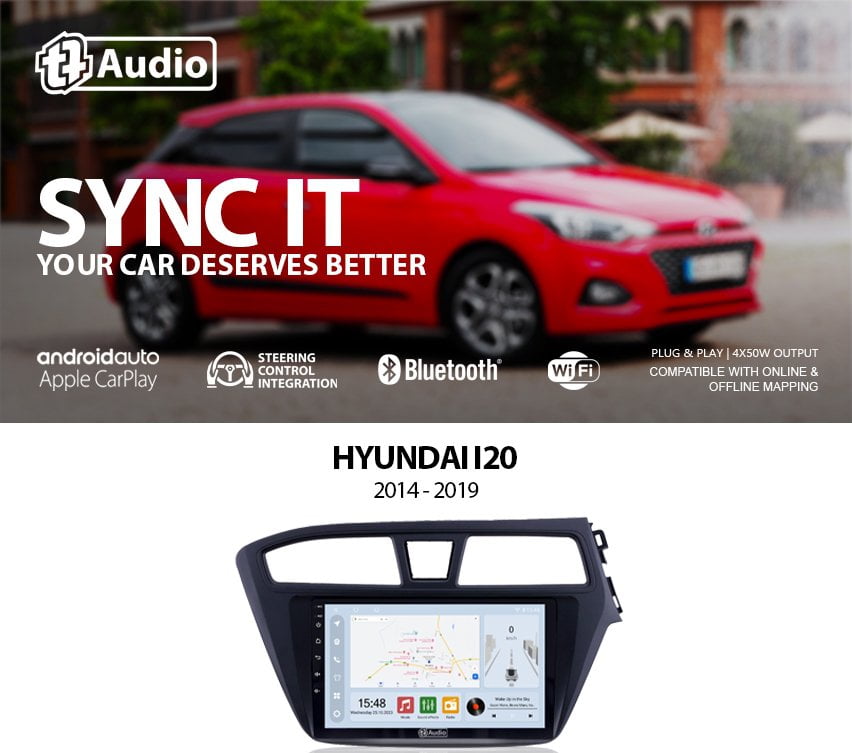 GUNMANSA TT Audio 9″ replacement radio for HYUNDAI i20 2014-2020 (ECO)