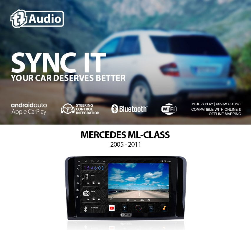 GUNMANSA TT Audio 9″ replacement radio for MERCEDES C-Class (W204) 2007 – 2013 (2K SCREEN)