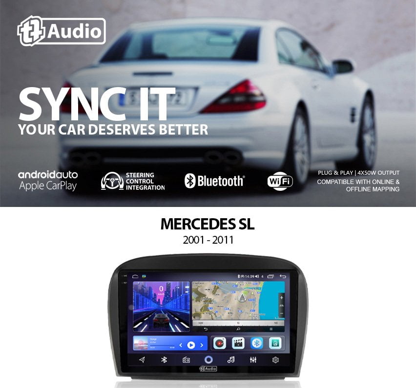 GUNMANSA TT Audio 9″ replacement radio for MERCEDES SLK R171 (4G ULTRA)