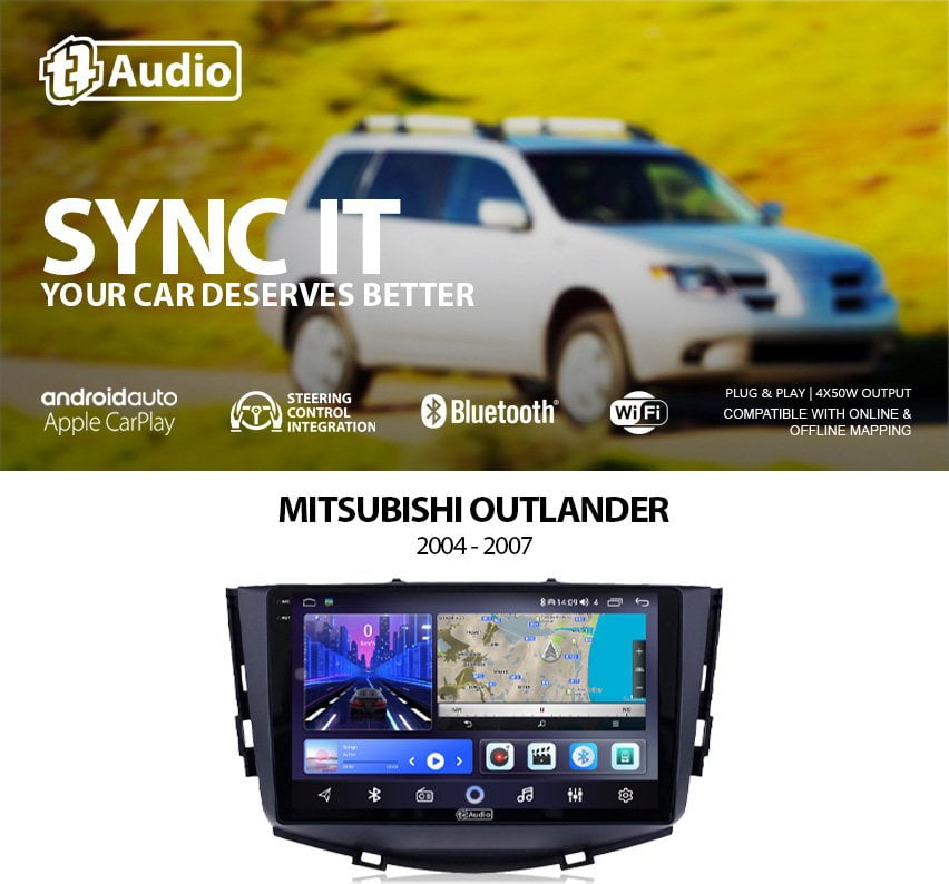 GUNMANSA TT Audio 9″ replacement radio for MITSUBISHI ASX 2020-2023 (2K SCREEN)