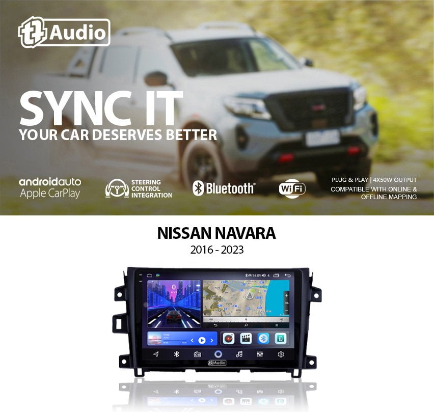 GUNMANSA TT Audio 9″ replacement radio for NISSAN Navara 2015-2024 (4G ULTRA)