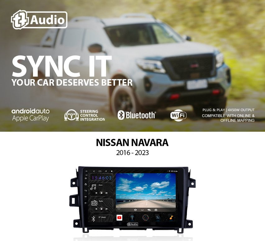 GUNMANSA TT Audio 9″ replacement radio for NISSAN Navara 2015-2024 (ECO)