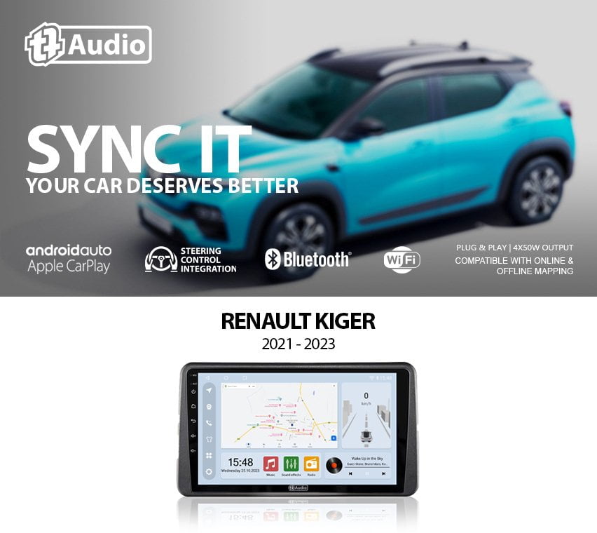 GUNMANSA TT Audio 9″ replacement radio for RENAULT Renault Triber 2019-2024 (2K SCREEN)