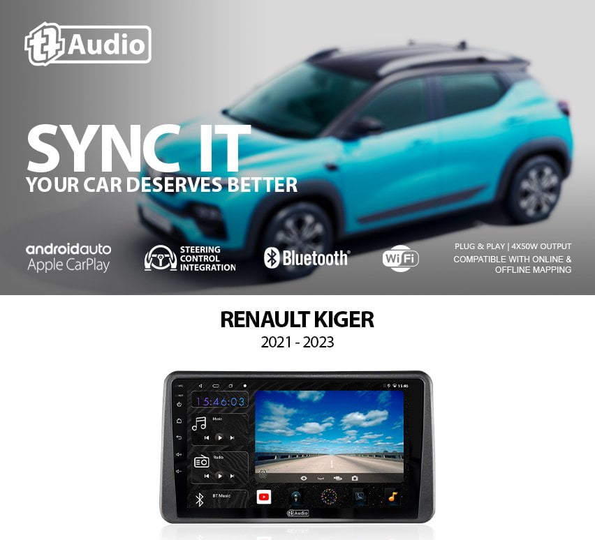 GUNMANSA TT Audio 9″ replacement radio for RENAULT Renault Triber 2019-2024 (CLASS D)
