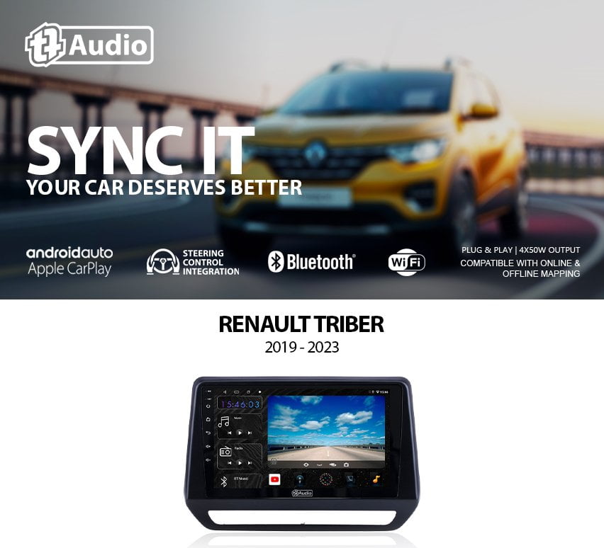 GUNMANSA TT Audio 9″ replacement radio for RENAULT Renault Triber 2019-2024 (ECO)