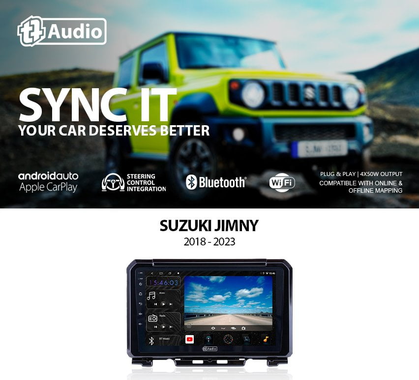 GUNMANSA TT Audio 9″ replacement radio for SUZUKI JIMNY 2018-2024 (ECO)