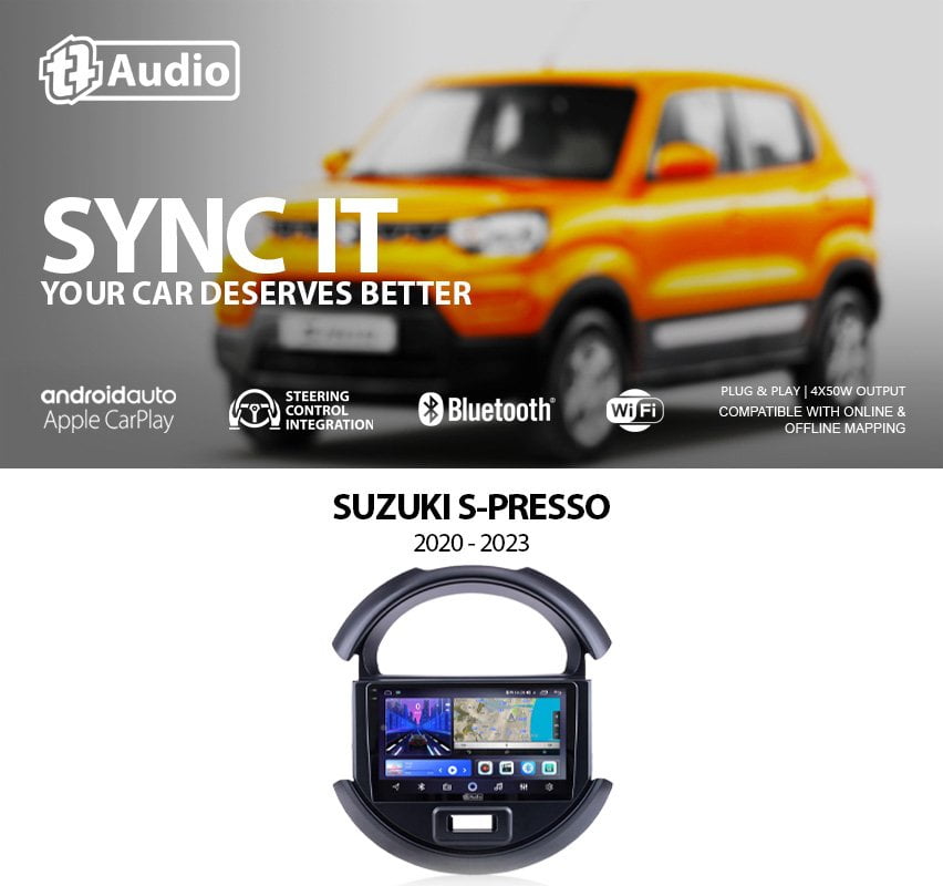 GUNMANSA TT Audio 9″ replacement radio for SUZUKI S-PRESSO 2020-2024 (CLASS D)