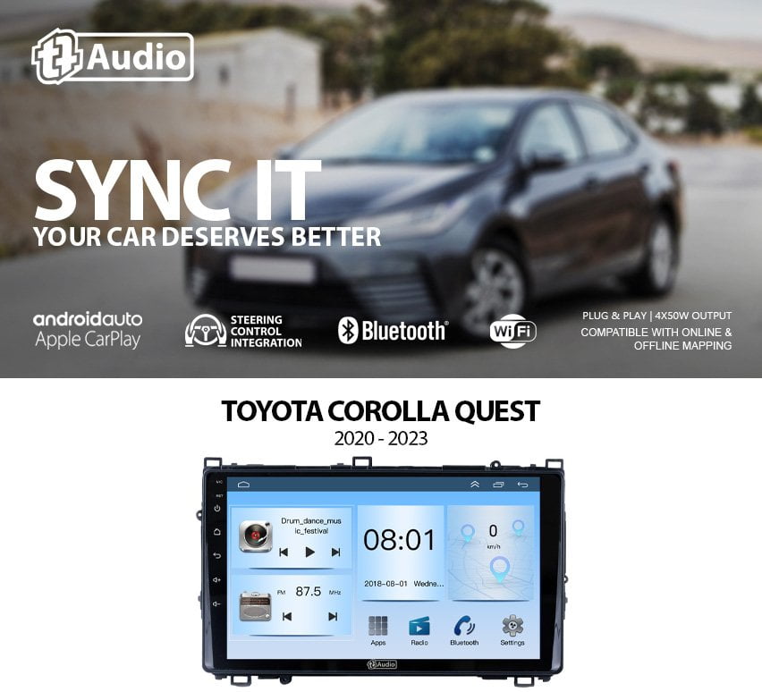 GUNMANSA TT Audio 9″ replacement radio for TOYOTA COROLLA 2006-2012 (4G ULTRA)