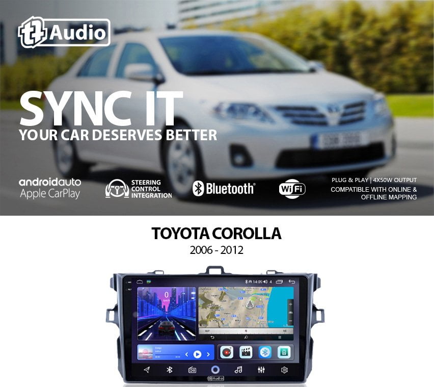 GUNMANSA TT Audio 9″ replacement radio for TOYOTA COROLLA 2014-2020 (4G Ultra)