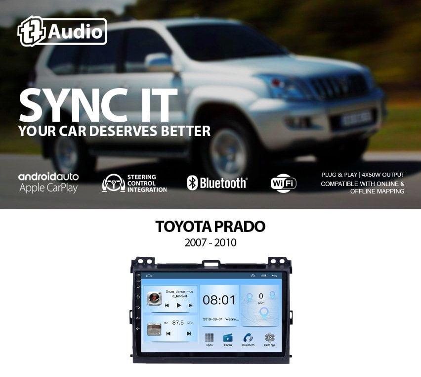 GUNMANSA TT Audio 9″ replacement radio for TOYOTA PRADO 2007-2010 (2K SCREEN)