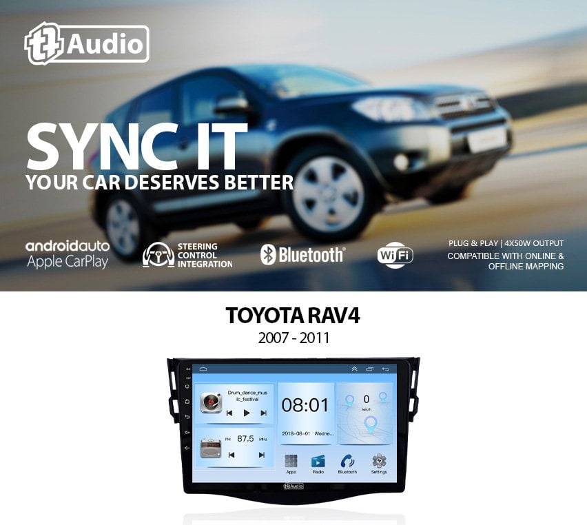 GUNMANSA TT Audio 9″ replacement radio for TOYOTA RAV4 2013-2018 (2K SCREEN)