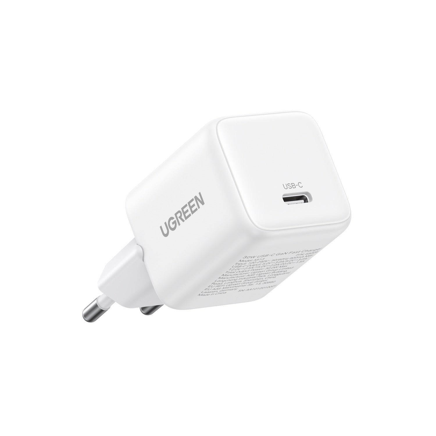 GUNMANSA UGREEN 1 Port PD Wall Charger 30W - White