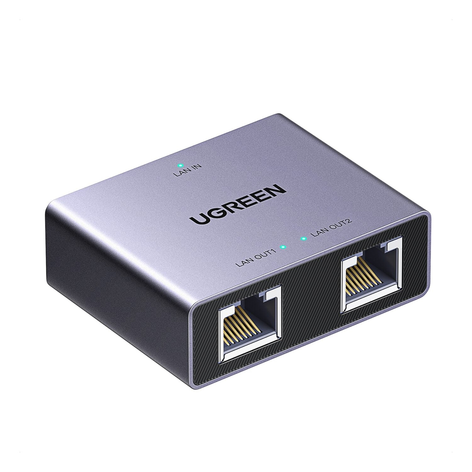 GUNMANSA UGREEN 1-to-2 Gigabit Ethernet Splitter, 1000Mbps LAN Network Adapter