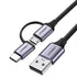 GUNMANSA Ugreen 2-in-1 USB Cable 3A