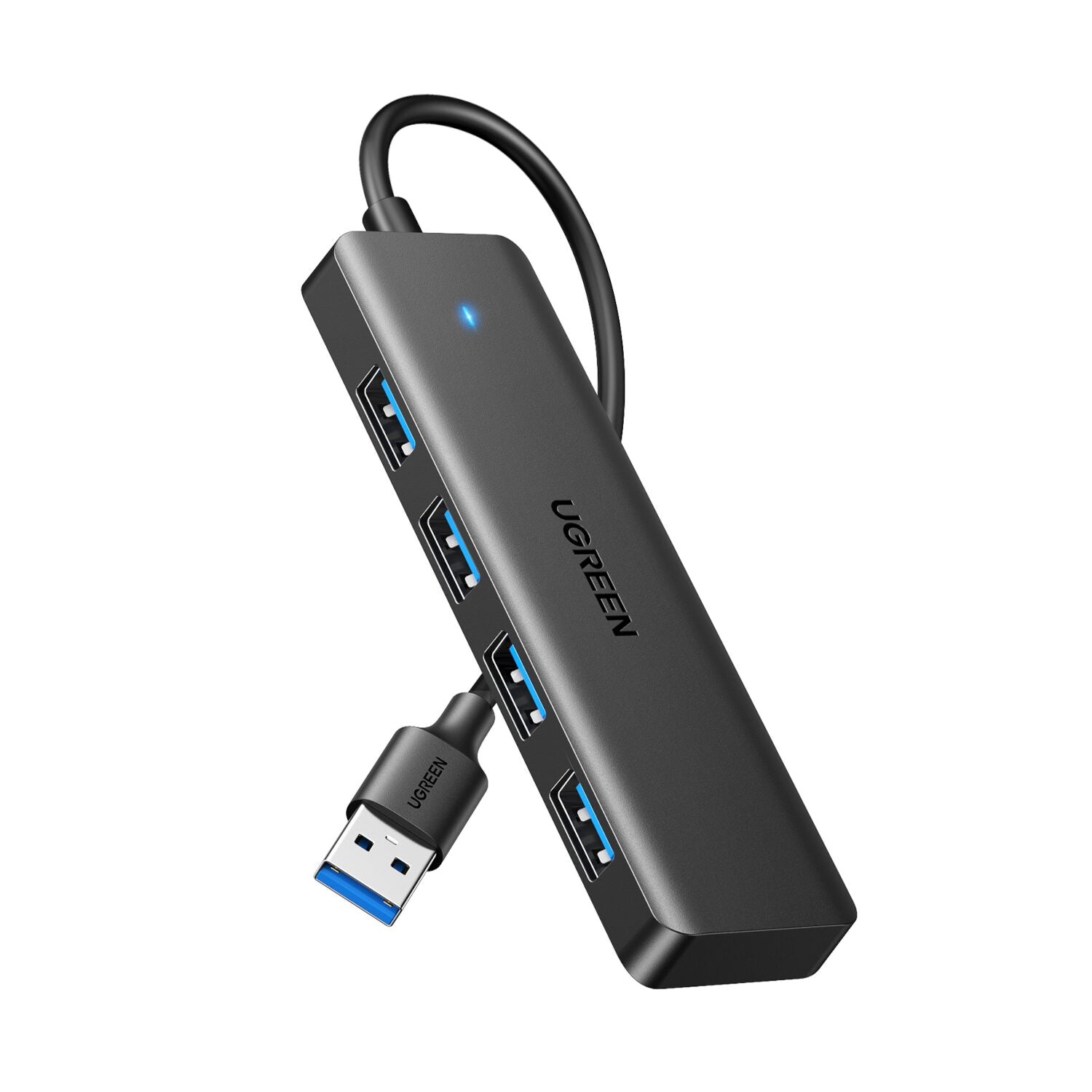 GUNMANSA UGREEN 4-in-1 USB 3.0 Hub - High-Speed 5Gbps Data Transfer - Grey