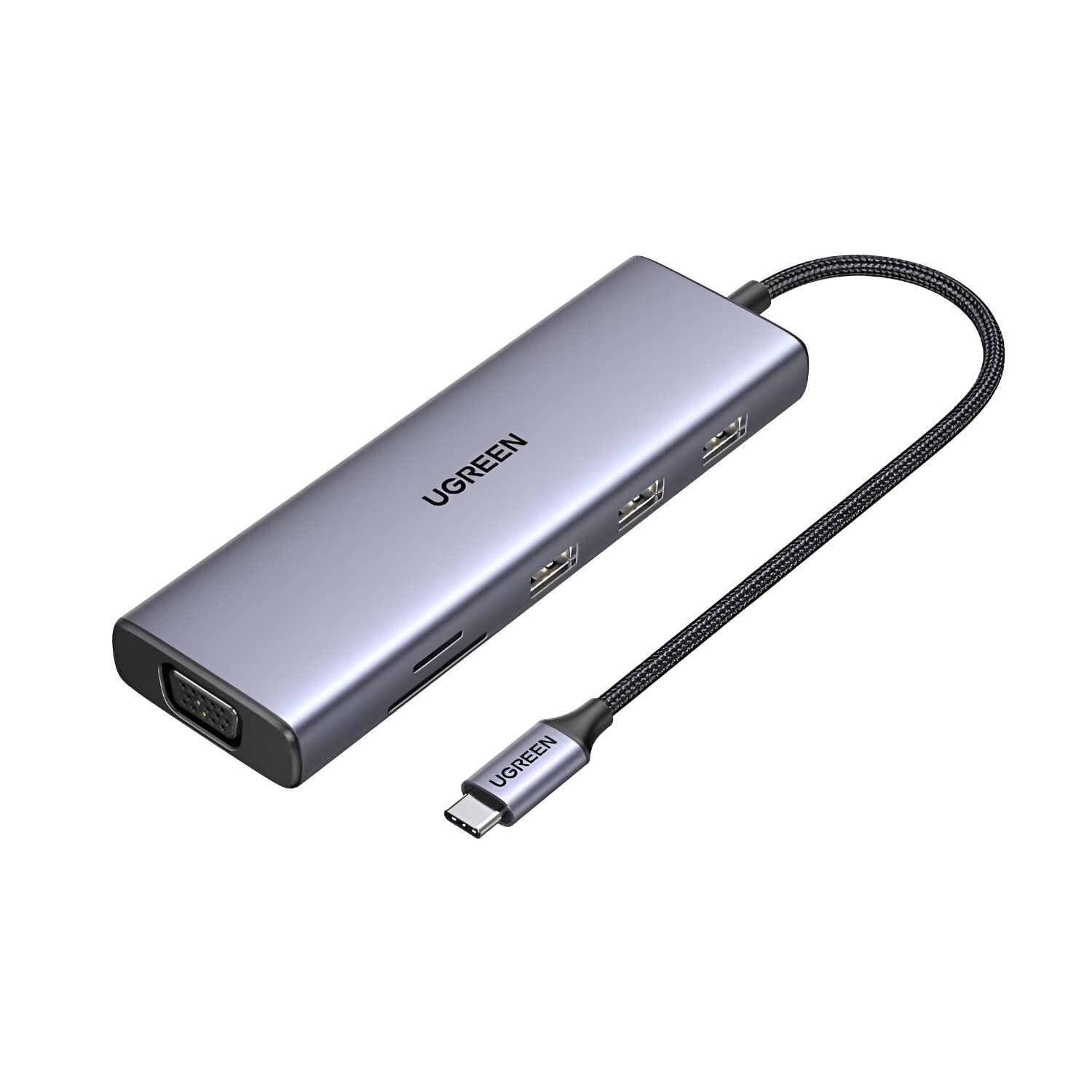 GUNMANSA UGREEN 9-in-1 Type-C Hub | HDMI | VGA | LAN | SD/TF | 100W PD | USB3.0